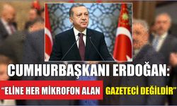 Cumhurbaşkanı Erdoğan: “Eline her mikrofon alan gazeteci değildir”