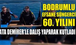 Bodrumlu Efsane Süngerci 60. Yılını Ata Demirer’le Dalış Yaparak Kutladı