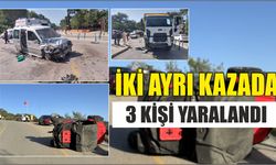 İki ayrı kazada 3 kişi yaralandı
