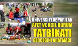 Üniversitede yapılan afet ve acil durum tatbikatı gerçeğini aratmadı