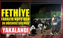 Fethiye Faralya Koyu’nda 36 Düzensiz Göçmen Yakalandı