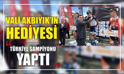 Vali Akbıyık'ın hediyesi Türkiye şampiyonu yaptı