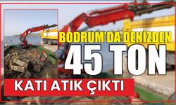 Bodrum'da denizden 45 ton katı atık çıktı