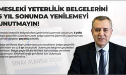 Mesleki Yeterlilik Belgesi Olanlara, FTSO’dan Uyarı