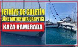 Fethiye'de guletin lüks motoryata çarptığı kaza kamerada