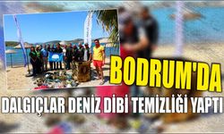 Bodrum'da dalgıçlar deniz dibi temizliği yaptı