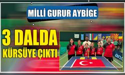 Milli gurur Aybige 3 dalda kürsüye çıktı