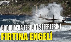 Bodrum'da feribot seferlerine fırtına engeli
