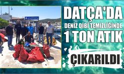 Datça’da deniz dibi temizliğinde 1 ton atık çıkarıldı