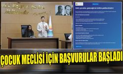 ÇOCUK MECLİSİ İÇİN BAŞVURULAR BAŞLADI
