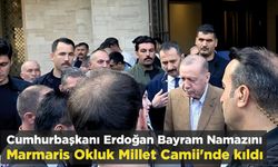 Cumhurbaşkanı Erdoğan Bayram namazını Marmaris Okluk Millet Camii'nde kıldı