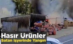 Hasır Ürünler Satan İşyerinde Yangın