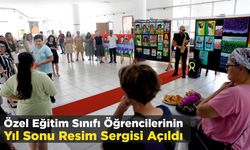 Özel Eğitim Sınıfı Öğrencilerinin Yıl Sonu Resim Sergisi Açıldı