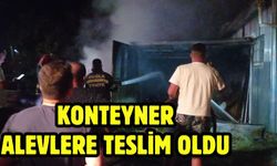 Konteyner Alevlere Teslim Oldu