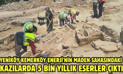 Yeniköy Kemerköy Enerji'nin maden sahasındaki kazılarda 5 bin yıllık eserler çıktı
