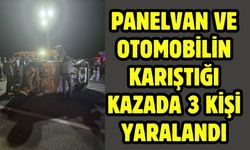 Panelvan ve otomobilin karıştığı kazada 3 kişi yaralandı