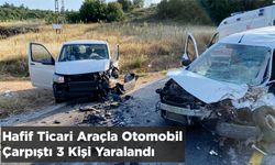 Hafif Ticari Araçla Otomobil Çarpıştı 3 Kişi Yaralandı