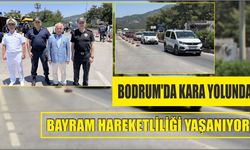 Bodrum'da kara yolunda bayram hareketliliği yaşanıyor