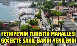 Fethiye'nin turistik mahallesi Göcek'te sahil bandı yenilendi