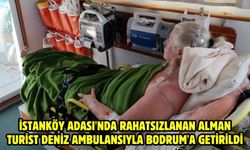 İstanköy Adası'nda rahatsızlanan Alman turist deniz ambulansıyla Bodrum'a getirildi