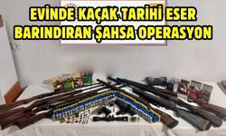 Evinde kaçak tarihi eser barındıran şahsa operasyon