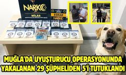 Muğla'da uyuşturucu operasyonunda yakalanan 29 şüpheliden 5'i tutuklandı