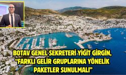 BOTAV Genel Sekreteri Yiğit Girgin, “Farklı gelir gruplarına yönelik paketler sunulmalı”