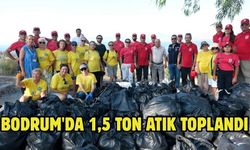 Bodrum'da 1,5 ton atık toplandı