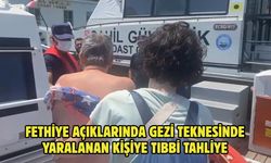 Fethiye açıklarında gezi teknesinde yaralanan kişiye tıbbi tahliye