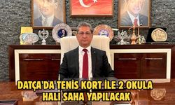 Datça'da tenis kort ile 2 okula halı saha yapılacak