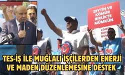 TES-İŞ ile Muğlalı işçilerden enerji ve maden düzenlemesine destek