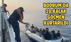 Bodrum’da 20 kaçak göçmen kurtarıldı