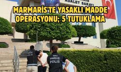 Marmaris'te yasaklı madde operasyonu; 5 tutuklama
