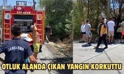 Otluk Alanda Çıkan Yangın Korkuttu
