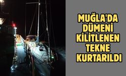 Muğla'da dümeni kilitlenen tekne kurtarıldı