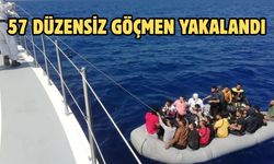 57 düzensiz göçmen yakalandı