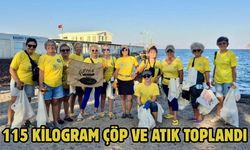 115 kilogram çöp ve atık toplandı