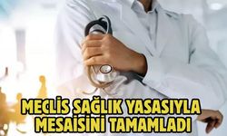 MECLİS SAĞLIK YASASIYLA MESAİSİNİ TAMAMLADI