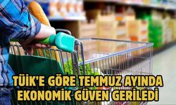 TÜİK’e göre temmuz ayında ekonomik güven geriledi