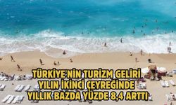 Türkiye'nin turizm geliri yılın ikinci çeyreğinde yıllık bazda yüzde 8,4 arttı