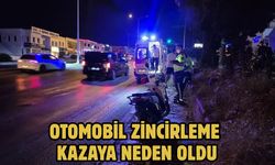 Otomobil zincirleme kazaya neden oldu
