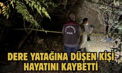 Dere yatağına düşen kişi hayatını kaybetti