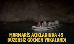 Marmaris açıklarında 45 düzensiz göçmen yakalandı