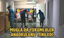 Muğla'da yükümlüler anaokulunu yeniledi