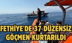 Fethiye'de 37 düzensiz göçmen kurtarıldı