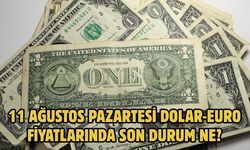 11 AĞUSTOS PAZARTESİ DOLAR-EURO FİYATLARINDA SON DURUM NE?