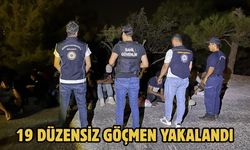 19 düzensiz göçmen yakalandı