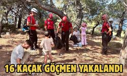 16 kaçak göçmen yakalandı