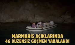 Marmaris açıklarında 46 düzensiz göçmen yakalandı
