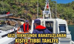 Gezi teknesinde rahatsızlanan kişiye tıbbi tahliye